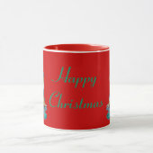 Mug chiot noir et brun mignon vêtu pour noël (Centre)