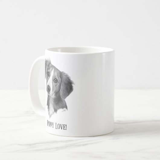 Mug Chiot personnalisé (Devant gauche)