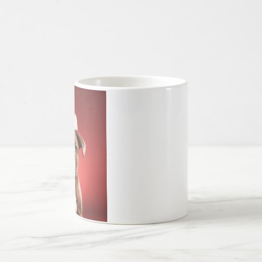 Mug Chiot taureau à Santa Hat (Centre)