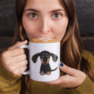 Mug Chiot Teckel aux longs poils mignon