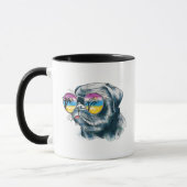 Mug Chiot tropical d'aquarelle (Gauche)
