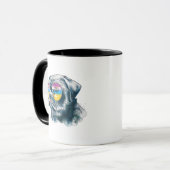 Mug Chiot tropical d'aquarelle (Devant gauche)