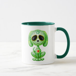 Mug Chiot vert de sucre de zombi