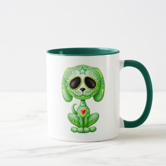 Mug Chiot vert de sucre de zombi (Droite)