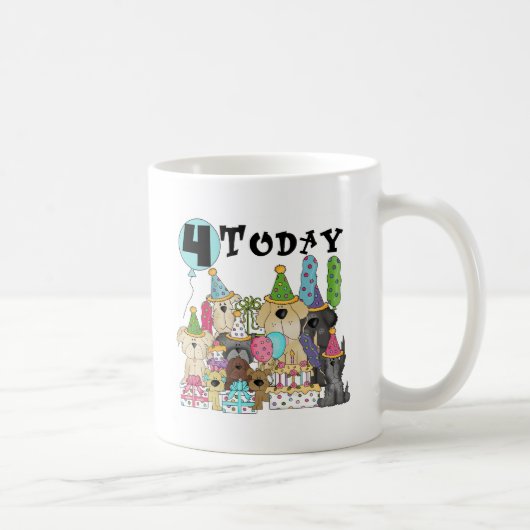 Mug Chiots 4e anniversaire Bash Tshirts et cadeaux (Droite)