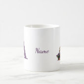 Mug Chiots Beagle Papillons Monogramme Initiale A Nom  (Centre)