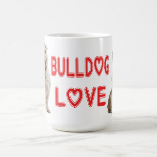 Mug Chiots Bouledogue Anglais Rouge Coeur d'Amour