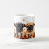 Mug Chiots Carlin avec des Cœurs - Saint-Valentin (Centre)
