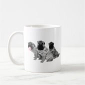 Mug Chiots chinois Shar Pei noir blanc bulle gomme (Gauche)