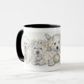 Mug Chiots de Bichon Frise (Devant gauche)