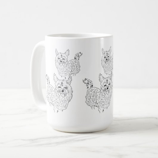 Mug ; Chiots de Corgi (Devant gauche)