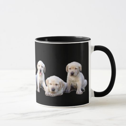 Mug Chiots de Labrador - customisés (Droite)