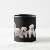 Mug Chiots de Labrador - customisés (Centre)