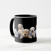 Mug Chiots de Labrador - customisés (Devant gauche)