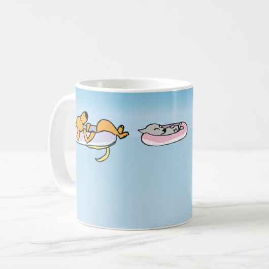 Mug Chiots de l'eau en été (Devant gauche)
