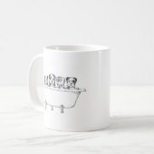 Mug Chiots de Pitbull dans le baquet - illustration (Devant gauche)