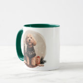 Mug Chiots Goldendoodle de Noël (Devant gauche)