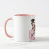 Mug Chiots Gris Noir Mère Chienne Lady Noire (Gauche)