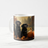 Mug Chiots Labrador Délice d'Automne Citrouille (Devant gauche)