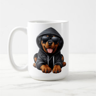 Mug Chiots Rottweiler en sweat-shirt à capuche