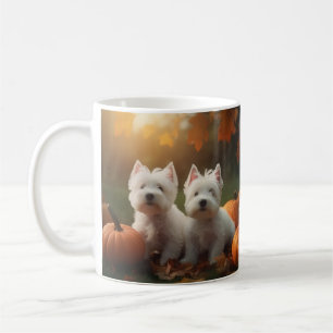 Mug Chiots Terrier West Highland White Pumpkin d'Autom