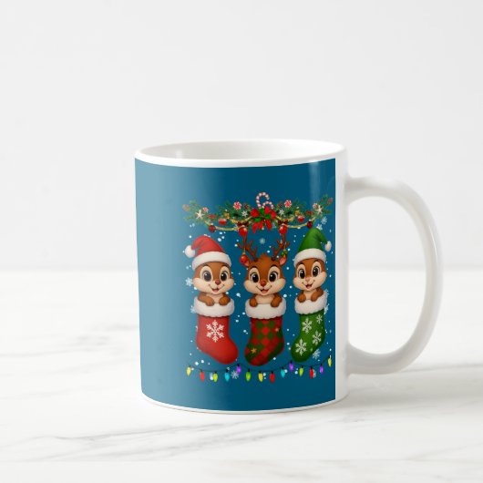 Mug Chipmunk In Christmas Socks Lights Chipmunk Xmas L (Droite)
