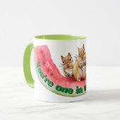 Mug Chipmunks mangeant de la pastèque (Devant gauche)