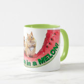 Mug Chipmunks mangeant de la pastèque (Devant droit)