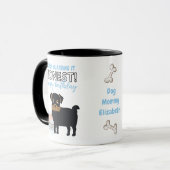 Mug Chipoo noir chéri Funny MOM ou papas Anniversaire (Devant gauche)