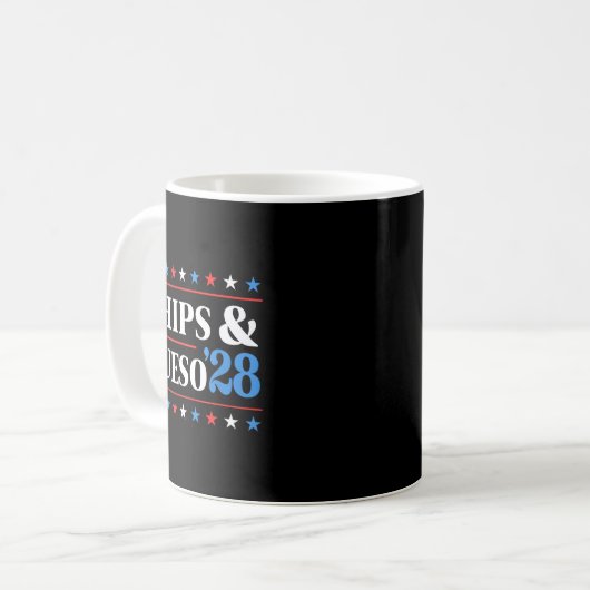 Mug Chips And Queso 2028 Funny Presidential Election 2 (Devant gauche)