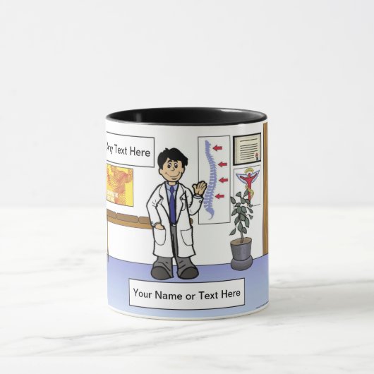Mug Chiropractor - Dessin masculin par PrintedPerfecti (Centre)