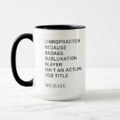 Mug Chiropraticien Parce Que Cotravailleur De Couche D (Gauche)