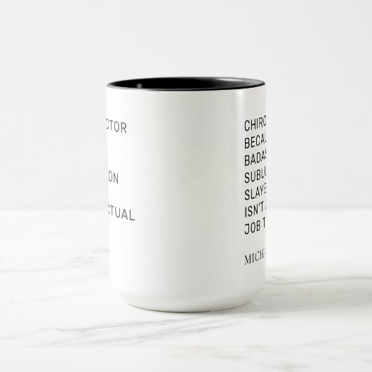 Mug Chiropraticien Parce Que Cotravailleur De Couche D (Centre)