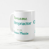 Mug Chiropraticien Turquoise vert Fier (Devant gauche)