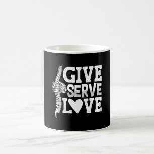 Mug Chiropratique Donner Serve Amour Spine Chiropracto