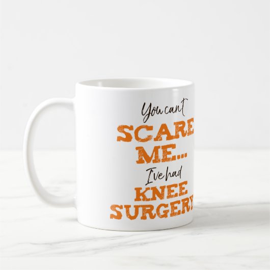 Mug Chirurgie du genou drôle ‘Peur’ (Gauche)