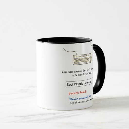 Mug Chirurgien plasticien fait sur commande de cadeau (Devant droit)