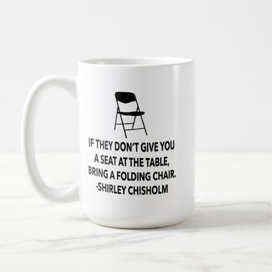 Mug Chisholm citation siège à table chaise ÉGALITÉ MAI (Gauche)