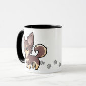 Mug Chiwawa de bande dessinée (long manteau) (Devant gauche)