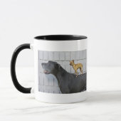 Mug Chiwawa sur le dos de great dane (Gauche)