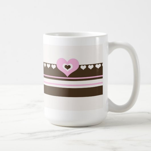 Mug Chocolat aux coeurs roses (Droite)