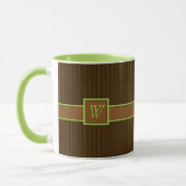 Mug Chocolat avec Rayures Lime (Gauche)