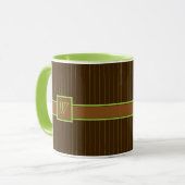 Mug Chocolat avec Rayures Lime (Devant gauche)