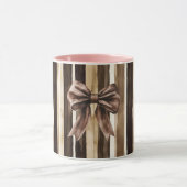 Mug Chocolat Brown bonbon rayures Bow (Centre)