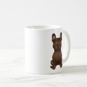 Mug Chocolat Brown Français Bulldog mignon chien de de (Devant droit)