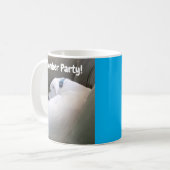 Mug Chocolat chaud blanc Chien Chien Fraisé Party Blue (Devant gauche)