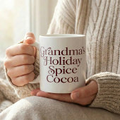 Mug Chocolat Chaud de Mamie, Simple Cocoa de Fêtes