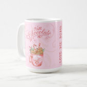 Mug Chocolat Chaud de Noël Rose (Devant gauche)