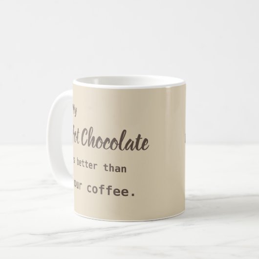 Mug Chocolat chaud mieux que café (Devant gauche)