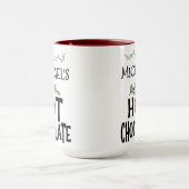 Mug Chocolat chaud Noël Père Noël et Nom personnalisé (Centre)